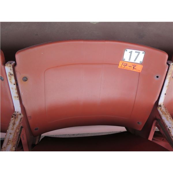 Aloha Stadium Seat Back, Brown, Section R, Row 1, Seat 17