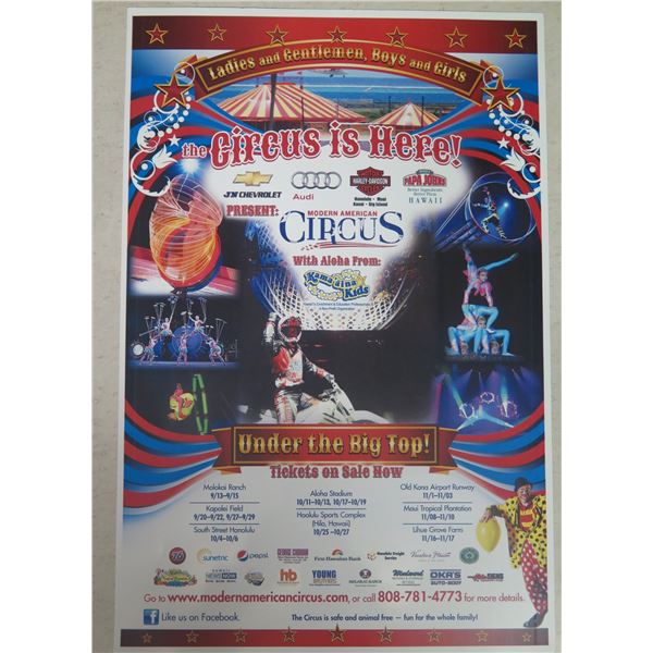 The Circus is Here! Modern American Circus Promo 12"x18"