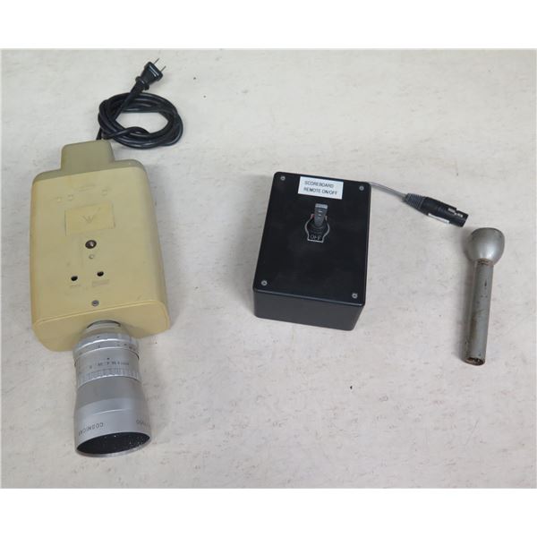 Omni Directional Microphone 635A, Scoreboard Remote On/Off & Burle TV Camera TC7011