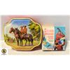 Image 1 : VINTAGE CANADIAN MOUNTIES MOVIE REEL AND RCMP TIN