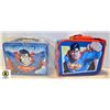 Image 1 : TWO SUPERMAN LUNCH BOXES UNUSED WITH TAGS