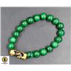 Image 1 : #105- NATURAL GREEN OBSIDIAN BRACELET
