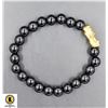 Image 1 : #158-NATURAL BLACK OBSIDIAN DRAGON BRACELET 8MM