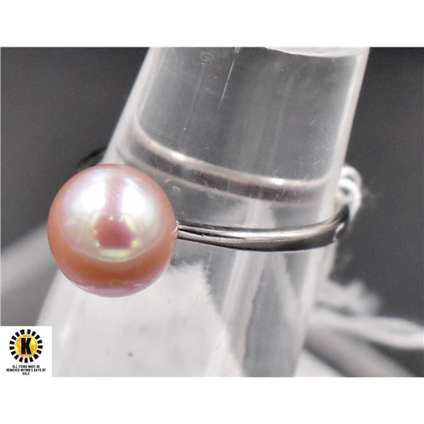 #409-FRESH WATER PEARL 9MM RING SIZE 6.75