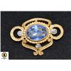 Image 1 : VINTAGE BROOCH WITH MULTIPLE BLUE STONES
