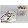 Image 1 : ADULT COLORING BOOKS(6) WITH LOADS OF PENCILS
