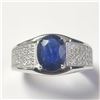 Image 1 : BZ1216-66 SILVER SAPPHIRE CZ RING