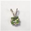 Image 1 : BZ1216-91 SILVER PERIDOT (0.65CT) EARRINGS