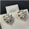 Image 2 : BZ1216-56 14K WHITE GOLD MOISSANITE EARRINGS