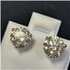 Image 3 : BZ1216-56 14K WHITE GOLD MOISSANITE EARRINGS