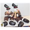 Image 1 : PAIR OF WEIGHTED SNOWMEN FIGURES 38 INCHES TALL