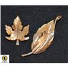 Image 1 : LOT OF 2 GOLD TONE BROOCHES, MAPLE LEAF