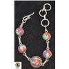 Image 1 : ROUND MOSAIC JASPER 925 STAMPED BRACELET