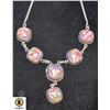 Image 1 : SQUARE MOSAIC JASPER NECKLACE WITH A