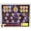 Image 1 : 1999 CANADA QUARTER SET OF 12 COINS