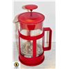 Image 1 : NEW 1L / 33.8OZ RED FRENCH PRESS