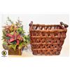 Image 1 : LARGE RATTAN BASKET & LILIY TRUNK LARGE ARRANGEMEN