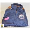 Image 1 : OILERS MENS SIZE LARGE WIND BREAKER JACKET