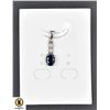 Image 1 : #156-NATURAL  BLUE SAPPHIRE 5.8 X 7.9MM, CZ  PENDA