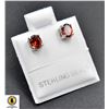 Image 1 : #212-NATURAL RED GARNET  4 X5 STUD EARRINGS