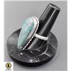 Image 1 : #107-NATURAL BLUE APATITE GEMSTONE RING SIZE 8.5