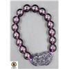 Image 1 : #246-PURPLE OBSIDIAN BRACELET 12MM /8MM