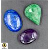 Image 1 : #22-NATURAL  AMETHYST,EMERALD/LAPIS LAZULI 74.80CT