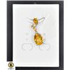 Image 1 : #189-NATURAL UNHEATED CITRINE 8.3 X 11.3  PENDANT