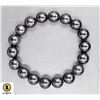 Image 1 : #286-NATURAL FIRE  BLACK OBSIDAN BRACELET 10MM/7.5