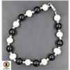 Image 1 : #259-NATURAL FRESH WATER PEARL ,BLACK AGATE BRACEL