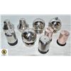 Image 1 : 4 X METAL SALT/PEPPER SHAKERS SETS