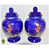 Image 1 : PAIR OF 2 CLOISONNE GINGER JARS