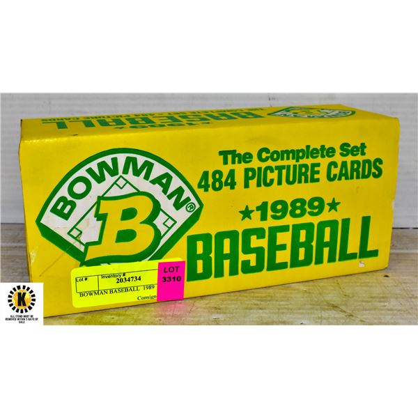 BOWMAN BASEBALL  1989