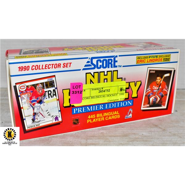 SCORE BILINGUAL HOCKEY  1990