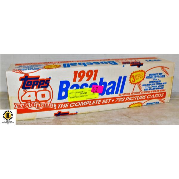 TOPPS BASEBALL  1991