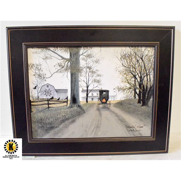 HEADING HOME BY BILLY JACOBS SIGNED/FRAMED 16X20