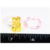 Image 1 : NEW 2PC RING SET. 1 PINK AND YELLOW GUMMY BEAR