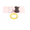 Image 1 : NEW THIN BAND YELLOW RESIN RING WITH GOLDEN FLEX