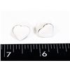 Image 1 : NEW 80'S STYLE WHITE HEART STUD EARRINGS