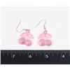 Image 1 : NEW PINK CHERRY THEME DROP EARRINGS