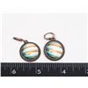 Image 1 : NEW NEBULA PRINT ROUND DROP ANTIQUE STYLE EARRINGS