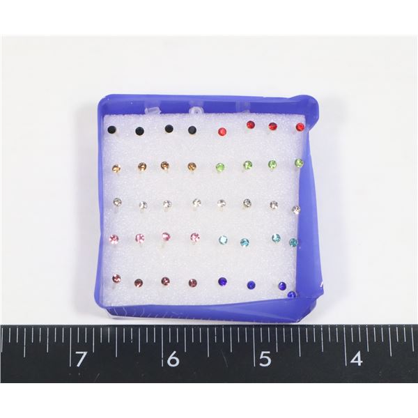 20 NEW DAINTY COLOR RHINESTONE STUD EARRINGS