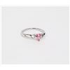 Image 1 : NEW DAINTY PINK RHINESTONE HEART RING