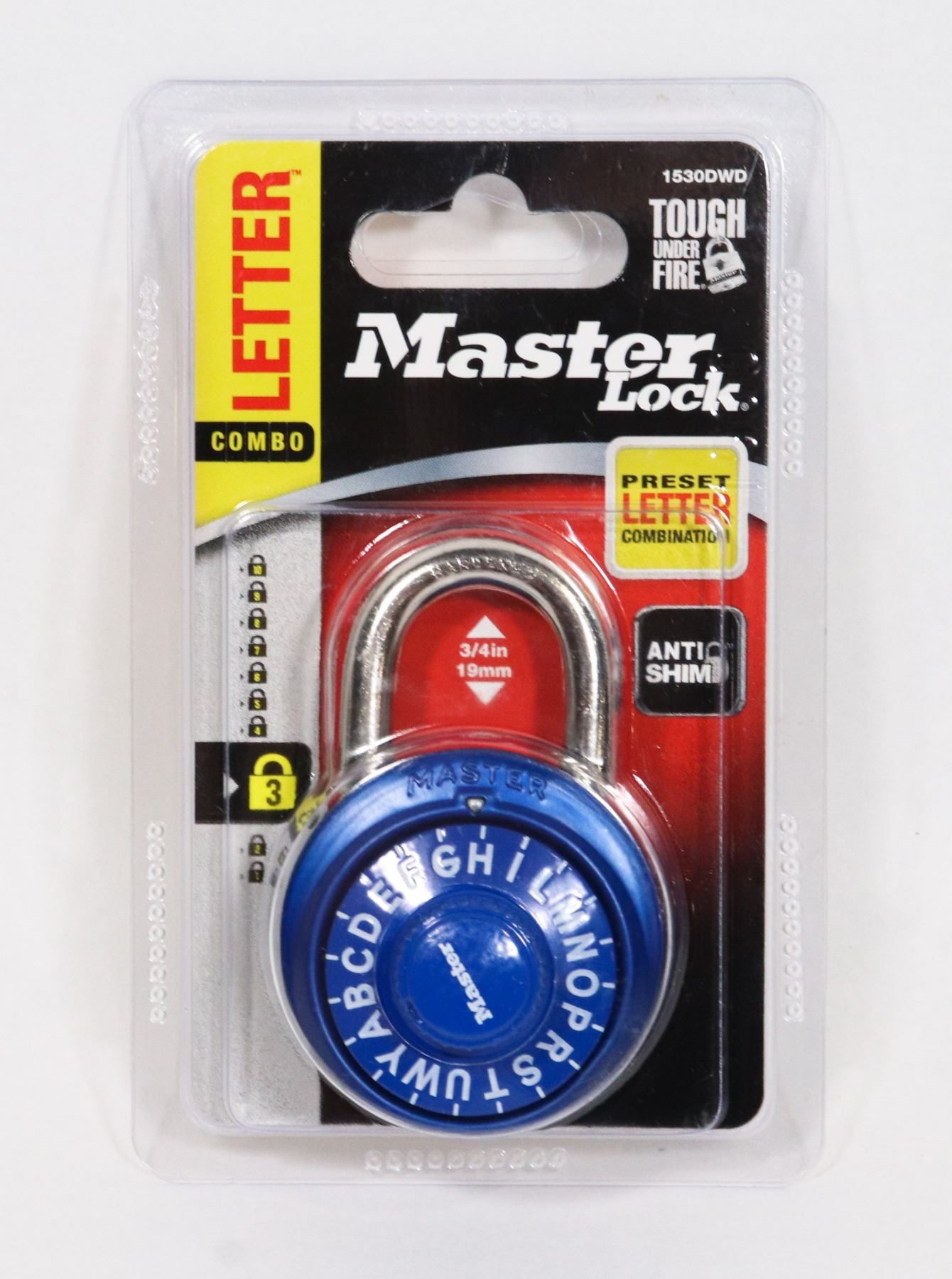 NEW MASTER LOCK LETTER COMBINATION LOCK