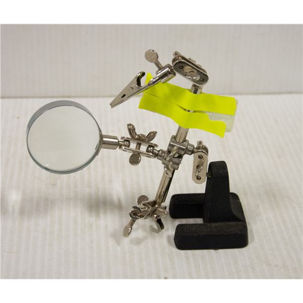 JEWELERS MULTI ANGLE STAND VISE W/ MAGNIFYING