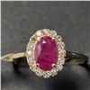 BZ1204-56 10K NATURAL RUBY DIAMOND RING