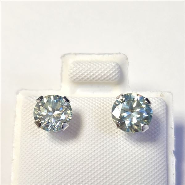 BZ1193-51 10K WHITE GOLD MOISSANITE EARRINGS