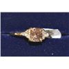 Image 1 : 14KT YELLOW GOLD PINKISH BROWN DIAMOND RING SZ 6.5