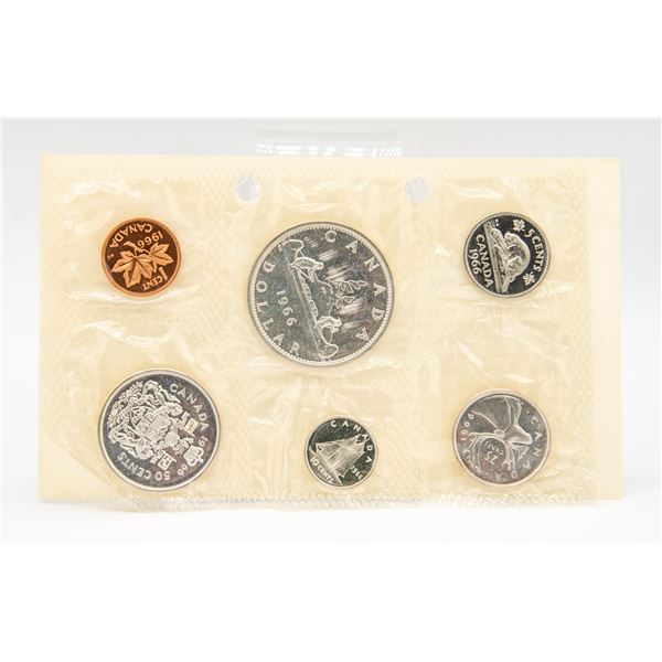 1966 SIX COIN SILVER PROOF UNCIRCULATED SET