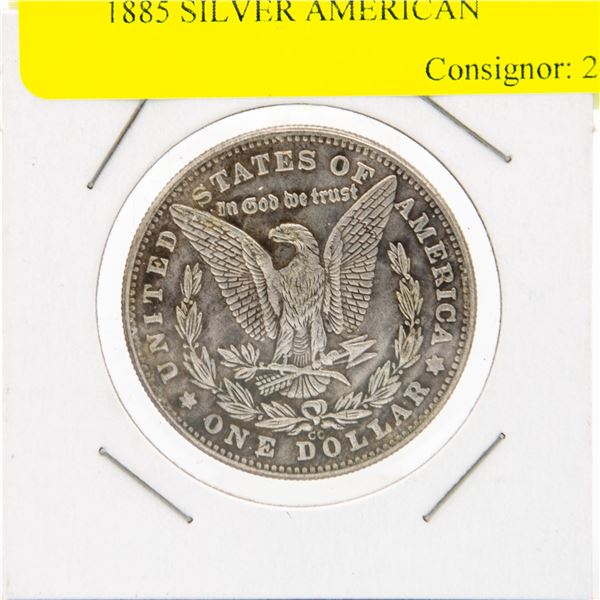 1885 SILVER AMERICAN FANTASY COIN